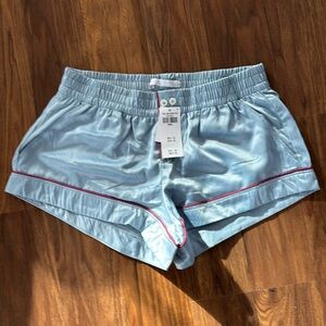 Abercrombie & Fitch small silky pajama shorts pockets and button details NWT
